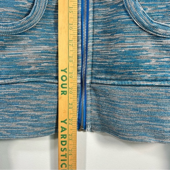 Lululemon Scuba Hoodie Stretch Women’s Sz 4 Blue Gray Full Zip Thumbholes W4A62S - Picture 6 of 15